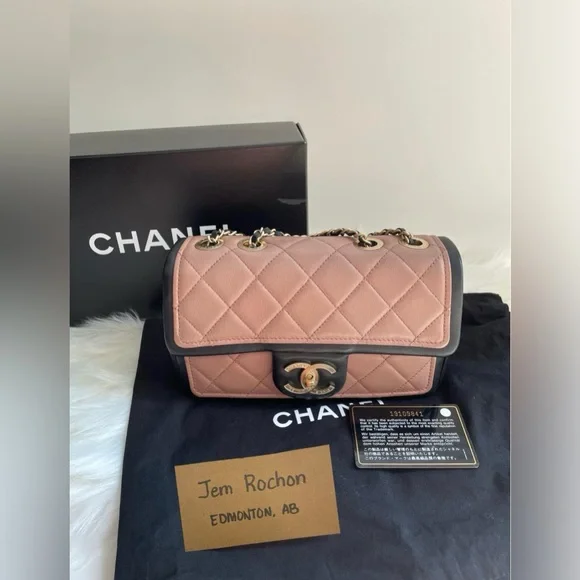 🎀Mini Rectangular - Bi Color Lambskin🎀 - Picture 1 of 13